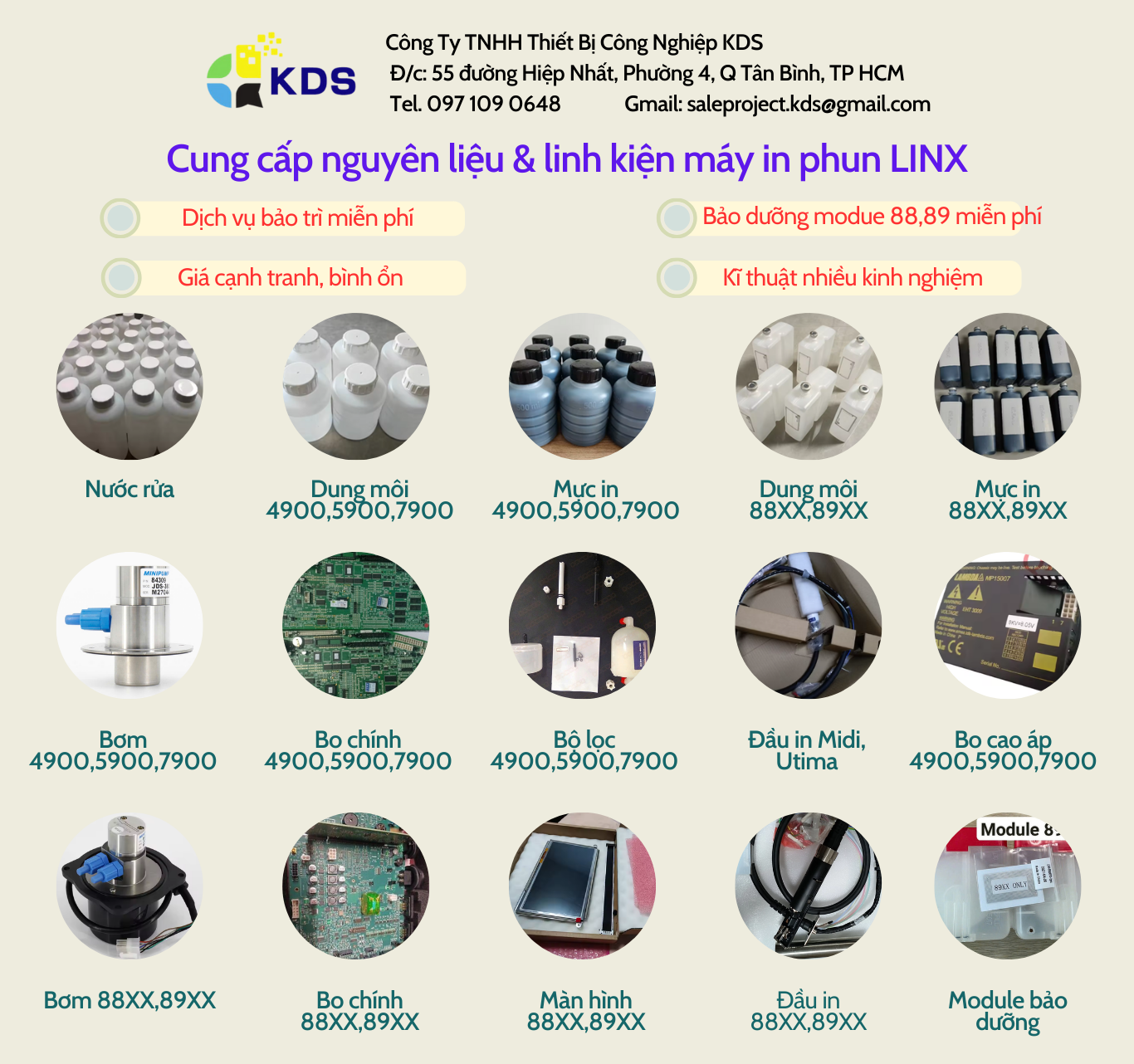 Nguyên liệu, linh kiện máy in